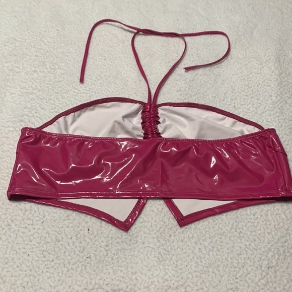 Shein Split Front PU Leather Halter Top, NWOT’s, Plus FREE Shirt, Size 3X (18) - Picture 7 of 14